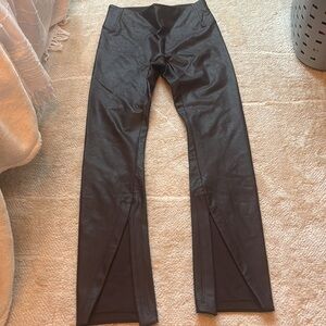 Brown Faux Leather Leggings spanx